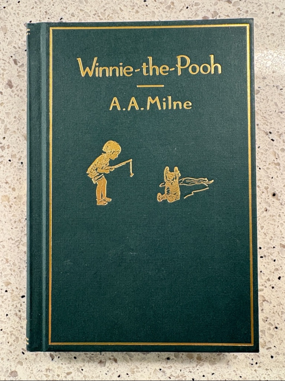 Winnie-the-Pooh Hardcover Book by A.A. Milne - Dark Green with Gold Foil
